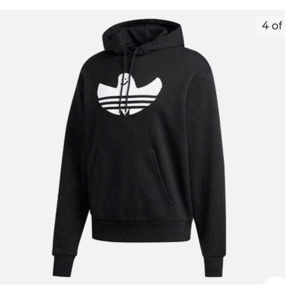 Adidas Men’s Small Black Hoodie Sweatshirt with Shmoo Ghost Trefoil - Picture 7 of 10